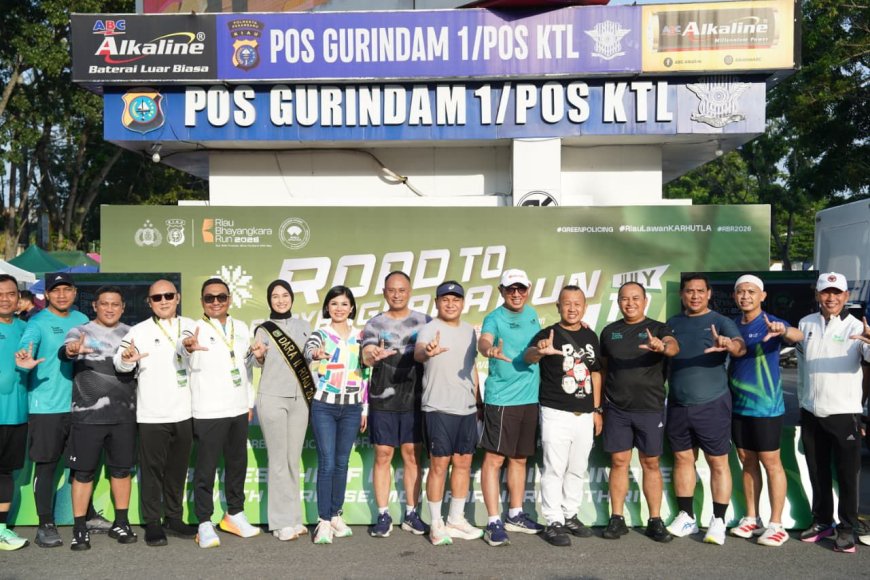 Riau Bhayangkara Run 2026 Kampanyekan Kesadaran Lingkungan