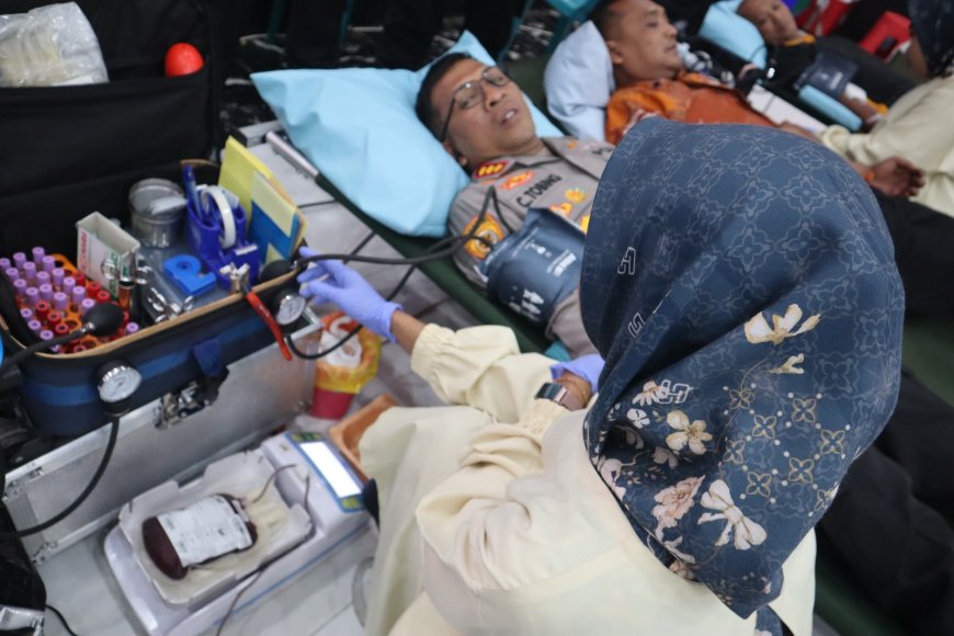 Donor Darah Polresta Sidoarjo Jadi Wujud Kepedulian Kemanusiaan