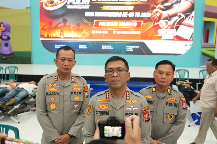 Sambut Hari Bhayangkara ke-80, Polresta Sidoarjo Ajak Masyarakat Donor Darah